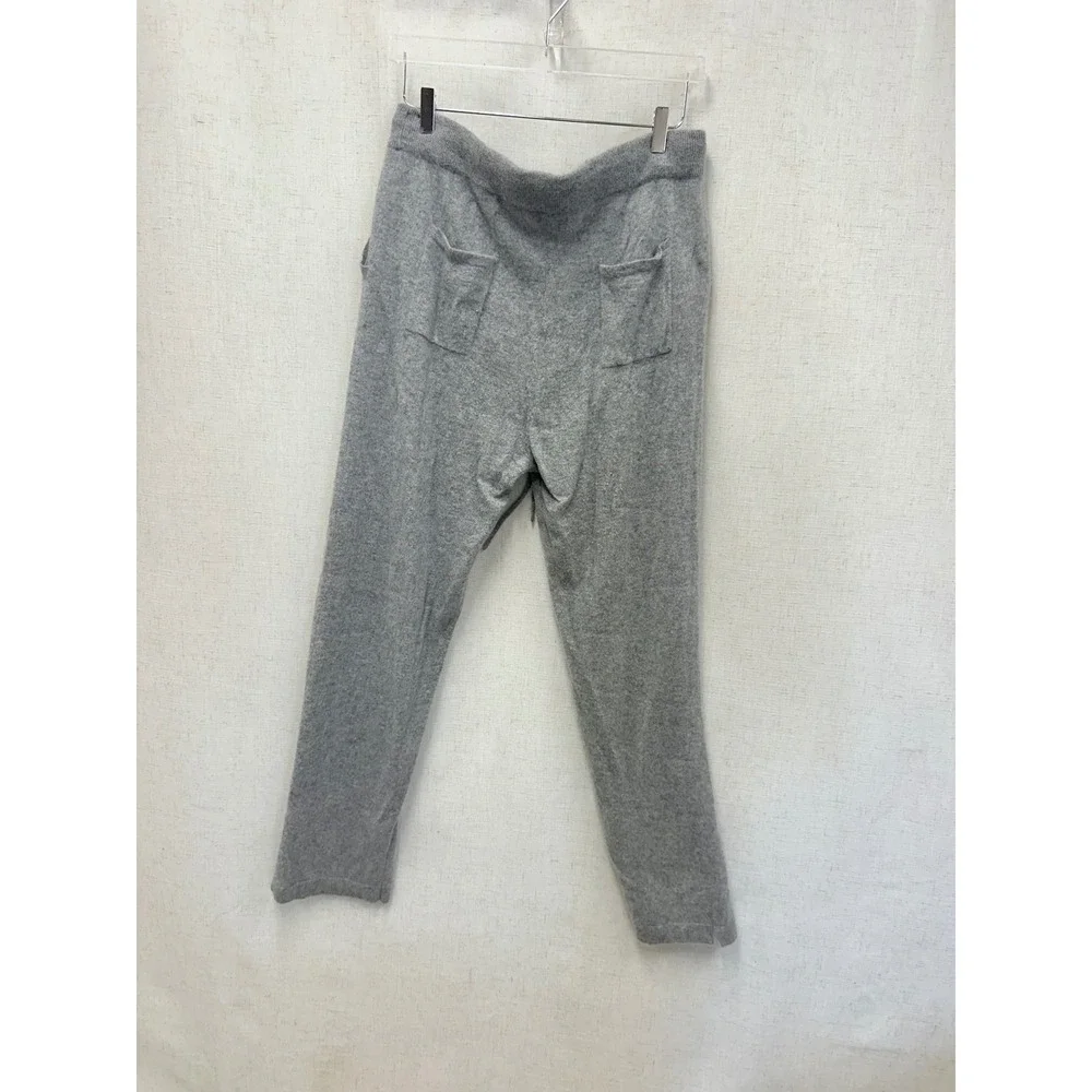 Quince Grey Cashmere Straight Leg‎ Pants Size XL Lounge Minimalist Luxury